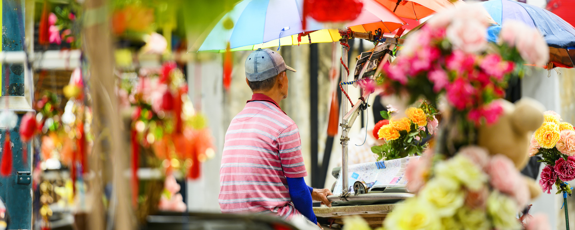George Town/Penang: Rikschafahrer wartet auf Gäste