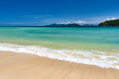Strand, Insel Gaya, Borneo Reise