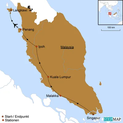 Reiseroute, Malaysia & Singapur In Style, Malaysia Reise