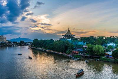 Sarawak River, Kuching, Malaysia Reise