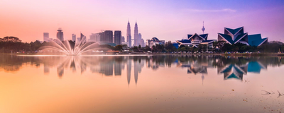 Sonnenuntergang in Kuala Lumpur, Malaysia Reisen 