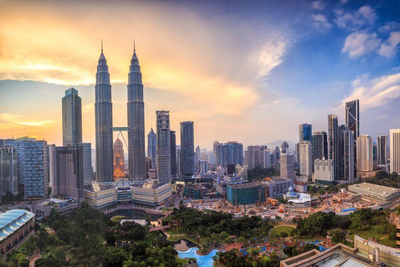 Skyline von Kuala Lumpur, Malaysia Rundreise