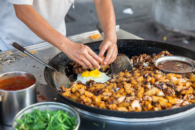 Indisches Streetfood auf Fahrradtour in George Town