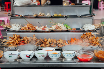 Chinesisches Streetfood auf Fahrradtour in George Town